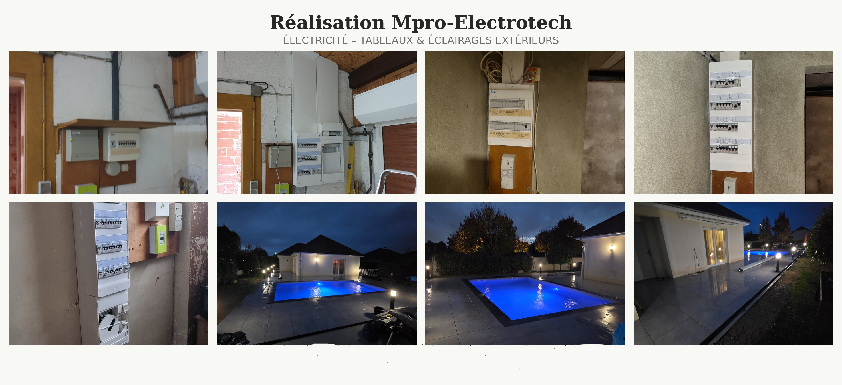 R&eacute;alisations &eacute;lectricit&eacute; - Tableaux et &eacute;clairages ext&eacute;rieurs